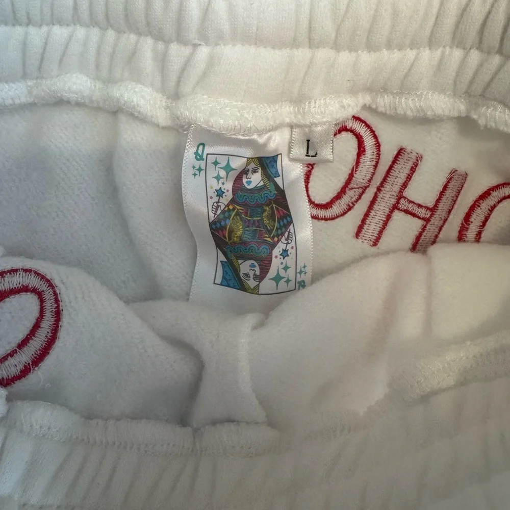 Set! QUEEN OF SPARKLES Kids White Holiday Ho Ho Ho Top & Shorts Set